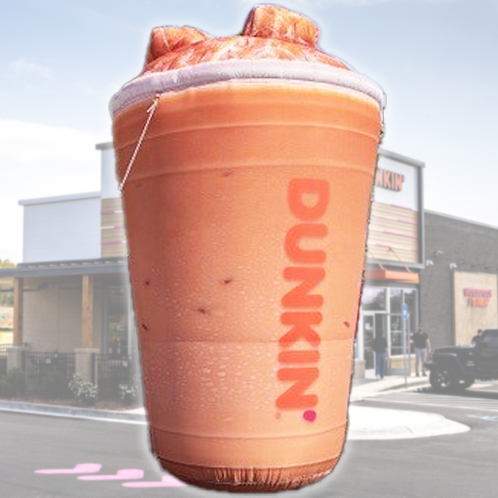 7' Dunkin' Donuts Iced Coffee with 3D Ice Cup Inflatable