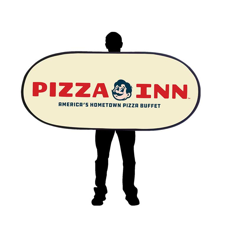 3' x 6' Pizza Inn Beige Logo Shaker Sign