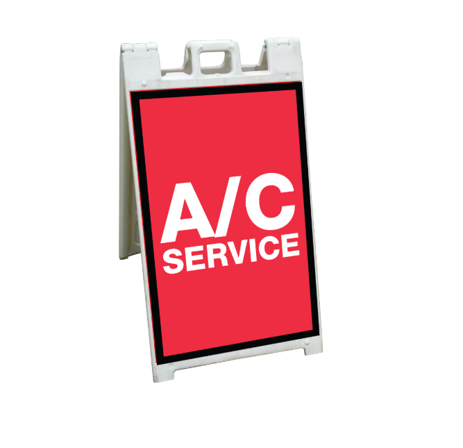 24" x 36" FullSpeed Red A/C Service Coroplast A-frame Insert Only