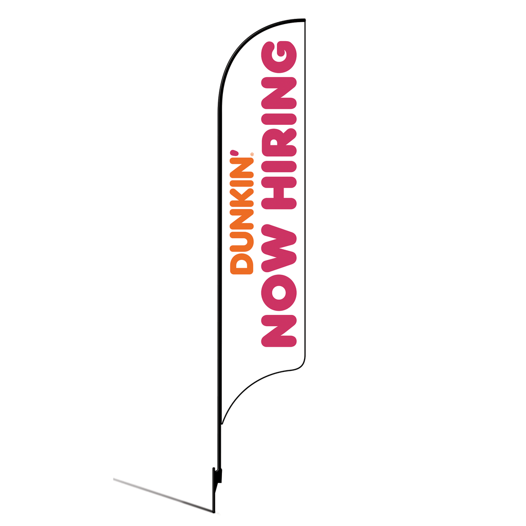 Kit for 15' Dunkin' Donuts White Now Hiring AdverSail