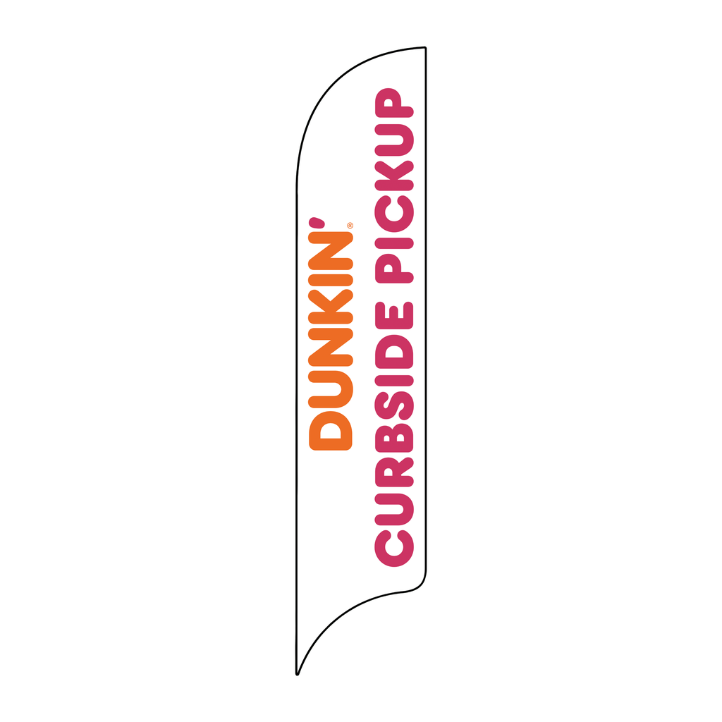 15' Dunkin' Donuts White Pickup AdverSail Flag
