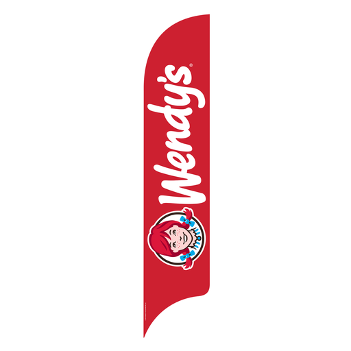 [ZWCWLBOWFGCAM] 15' Wendy's Red Logo AdverSail Flag