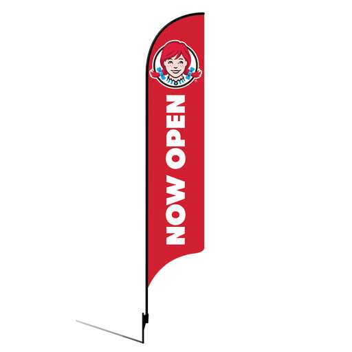 [None] 15' Wendy's Red Now Open AdverSail Flag Kit