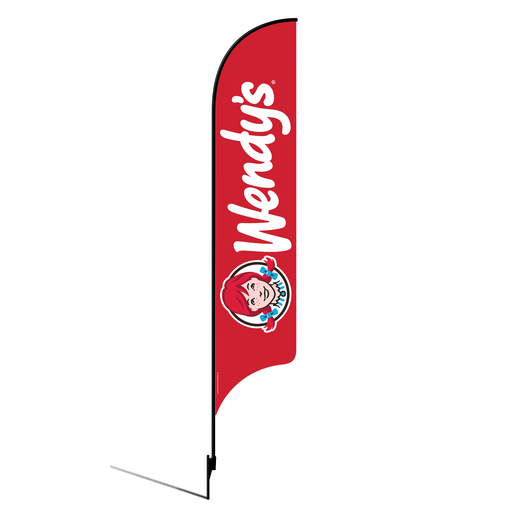 [None] 15' Wendy's Red Logo AdverSail Flag Kit
