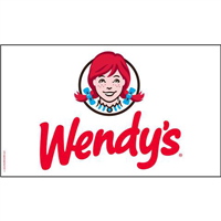 [ZWCWLFLAGWHTHDWR] 3x5 Wendy's White Logo Flag